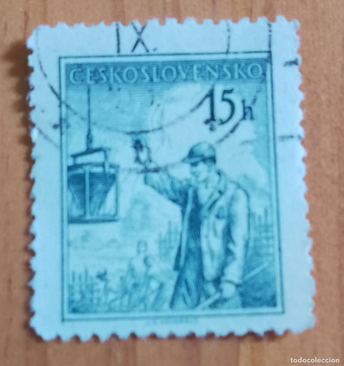 Sellos: CHECOSLOVAQUIA - V/F 15 H - A&Ntilde;O 1954 - OFICIOS