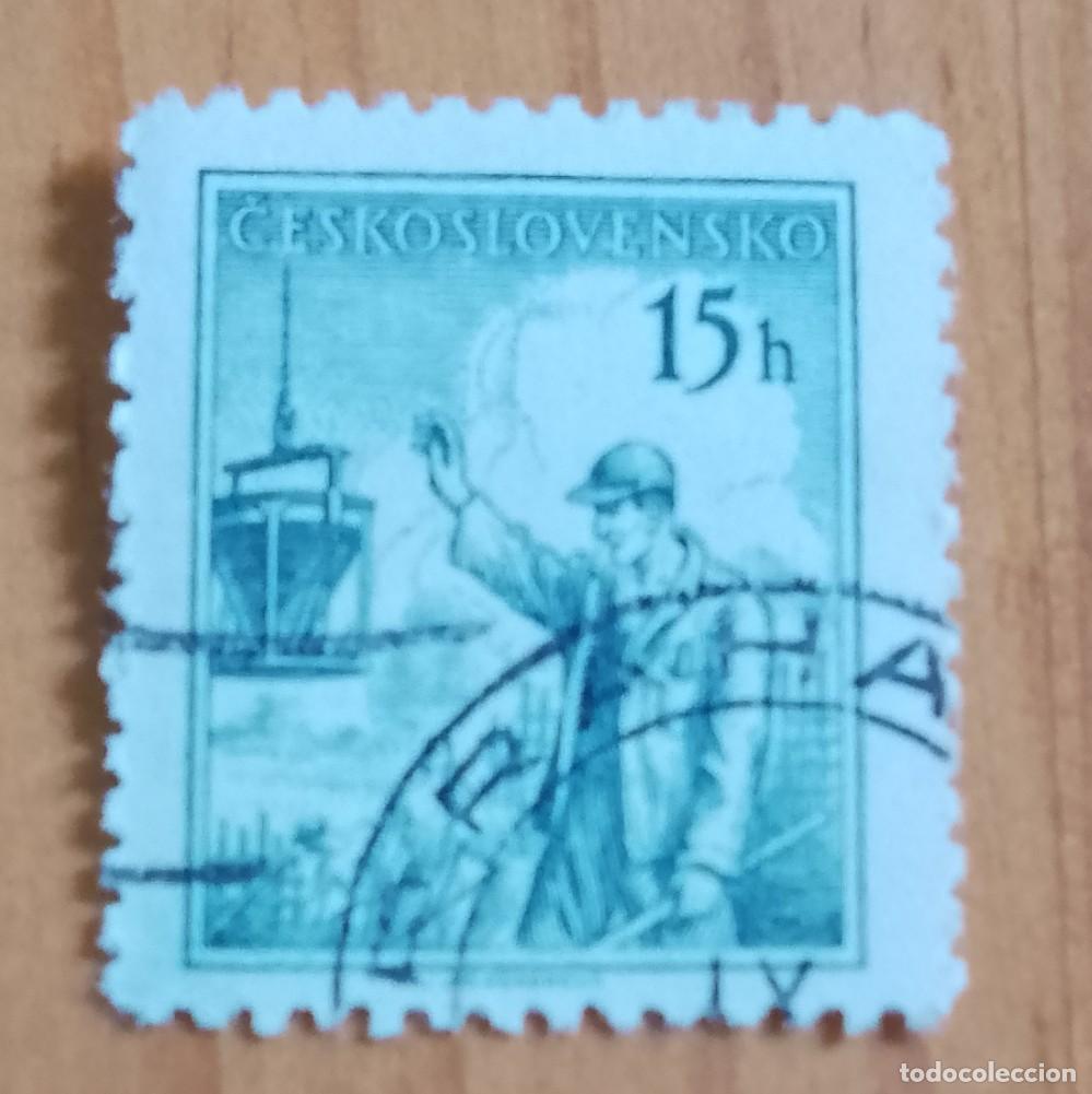 Sellos: CHECOSLOVAQUIA - V/F 15 H - A&Ntilde;O 1954 - OFICIOS
