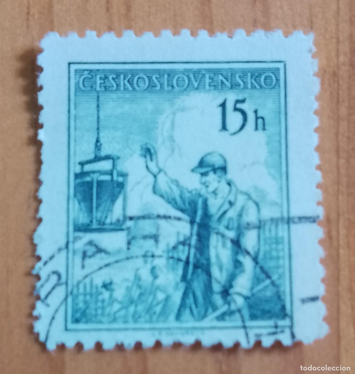 Sellos: CHECOSLOVAQUIA - V/F 15 H - A&Ntilde;O 1954 - OFICIOS