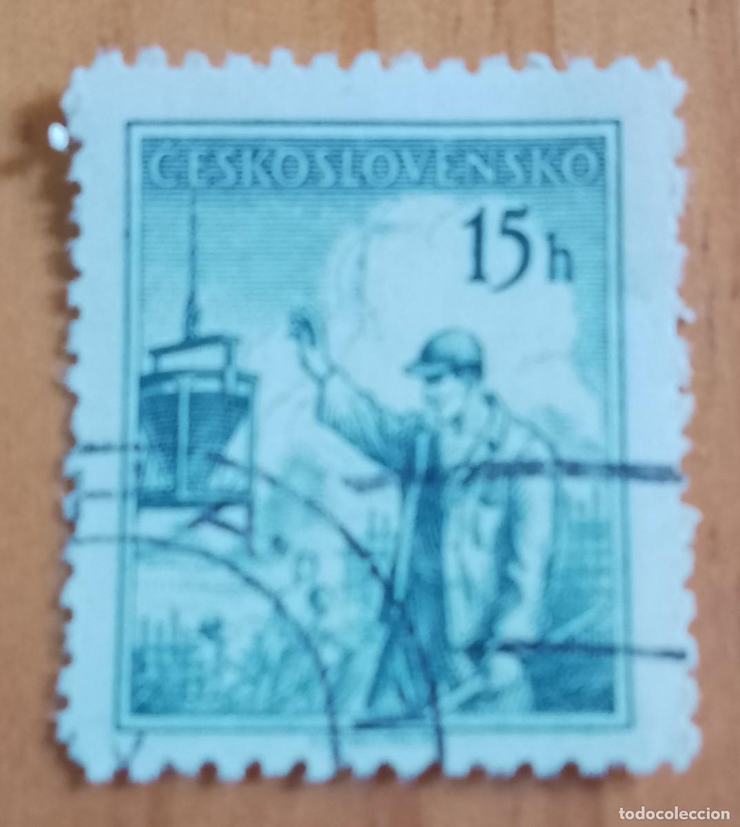 Sellos: CHECOSLOVAQUIA - V/F 15 H - A&Ntilde;O 1954 - OFICIOS