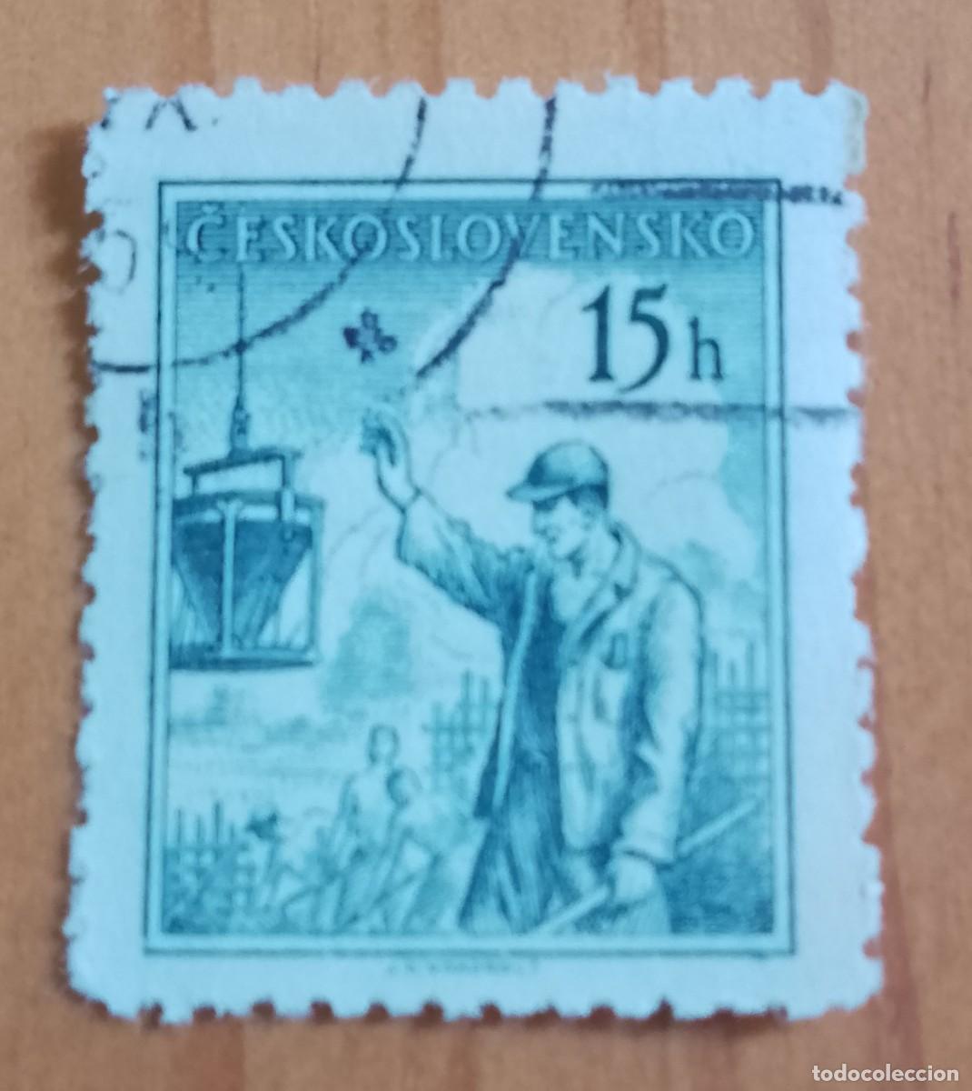 Sellos: CHECOSLOVAQUIA - V/F 15 H - A&Ntilde;O 1954 - OFICIOS