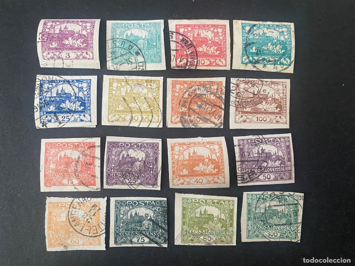 Francobolli: Checoslovaquia sellos antiguos de 1918/19 sin dentar