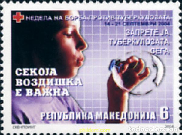 Sellos: 157562 MNH MACEDONIA 2004 SEMANA DE LA LUCHA CONTRA LA TUBERCULOSIS