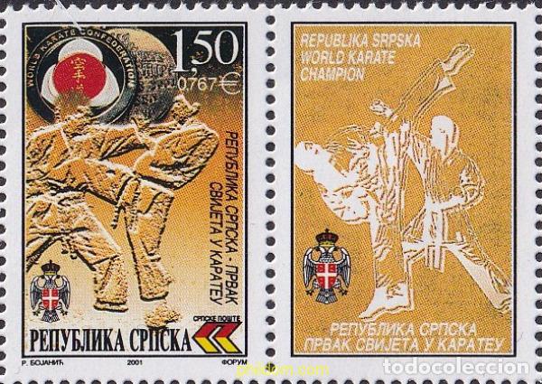 Sellos: 794447 MNH BOSNIA-HERZEGOVINA. Adm Serbia 2001 CAMPEONATO MUNDIAL DE KARATE
