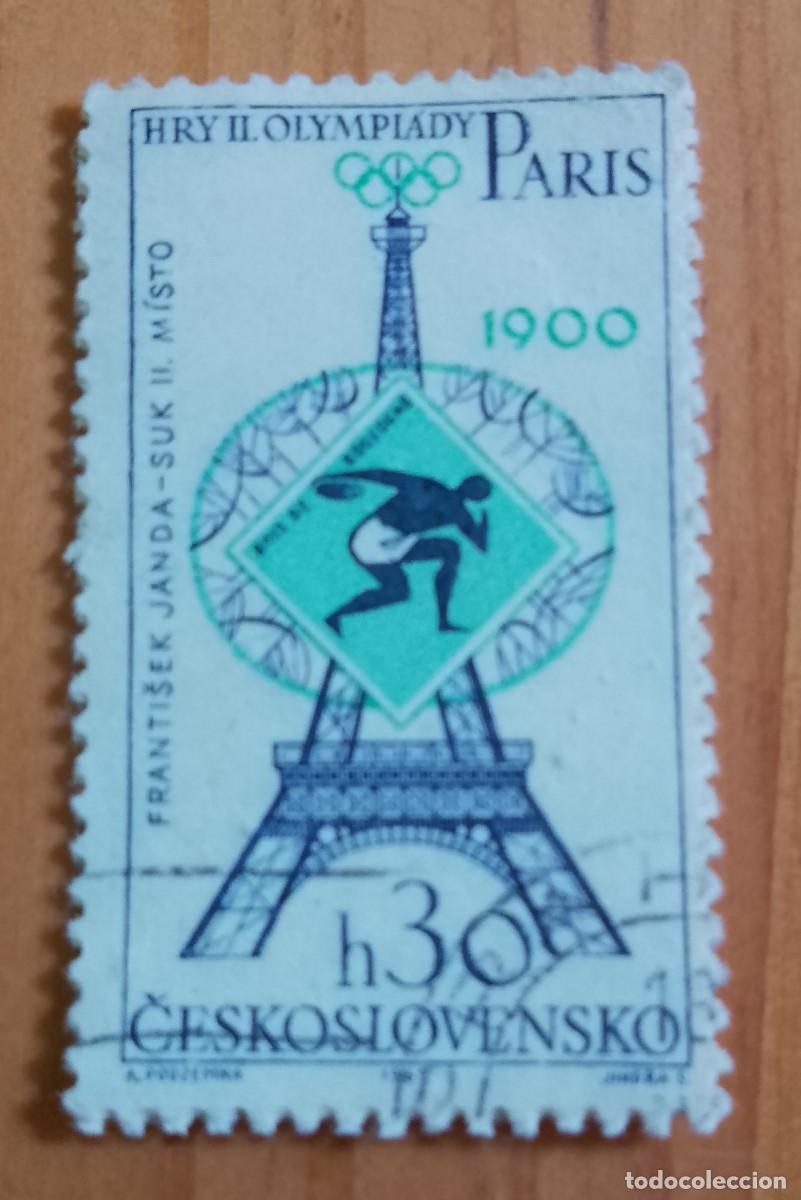 Timbres: CHECOSLOVAQUIA - V/F H 30 - A&Ntilde;O 1965 - II JUEGOS OL&Iacute;MPICOS, PARIS 1900