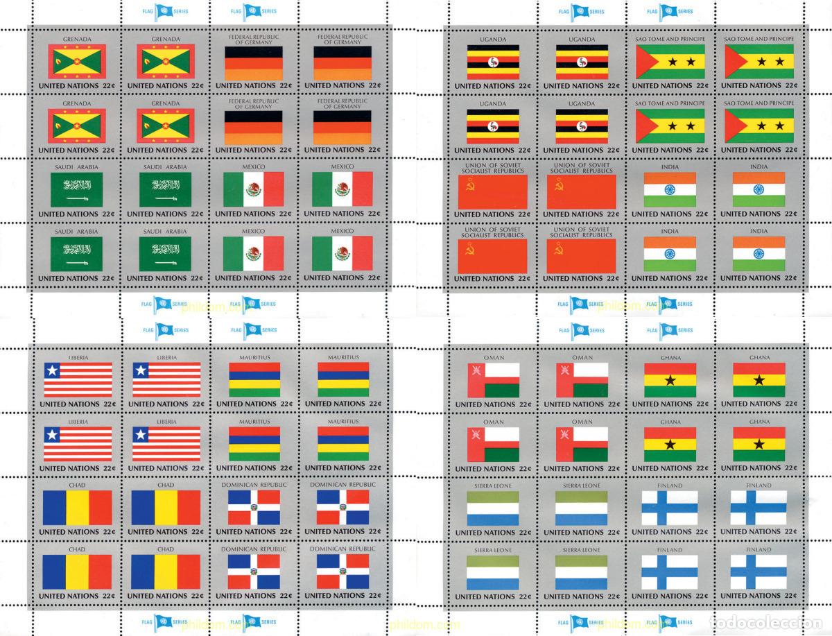 Sellos: 127226 MNH NACIONES UNIDAS. Nueva York 1985 BANDERAS DE LOS ESTADOS MIEMBRO DE LAS NACIONES UNIDAS