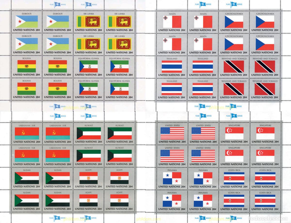 Sellos: 127216 MNH NACIONES UNIDAS. Nueva York 1981 BANDERAS DE LOS ESTADOS MIEMBRO DE LAS NACIONES UNIDAS