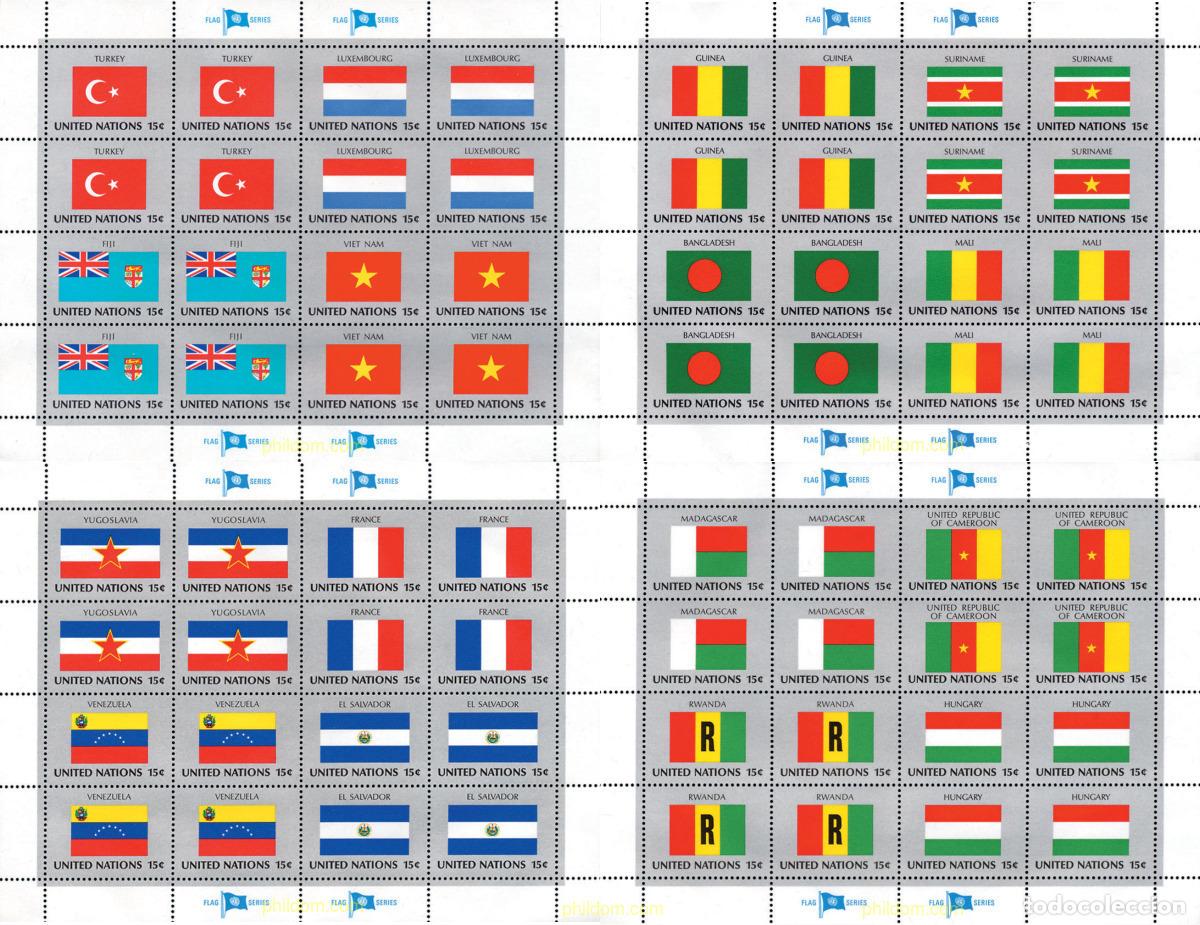 Sellos: 127218 MNH NACIONES UNIDAS. Nueva York 1980 BANDERAS DE LOS ESTADOS MIEMBRO DE LAS NACIONES UNIDAS