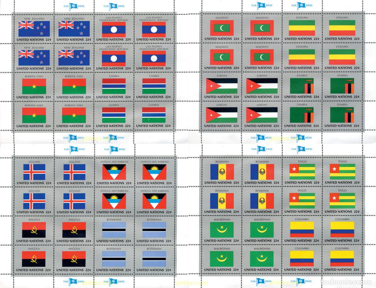 Sellos: 127164 MNH NACIONES UNIDAS. Nueva York 1986 BANDERAS DE LOS ESTADOS MIEMBRO DE LAS NACIONES UNIDAS