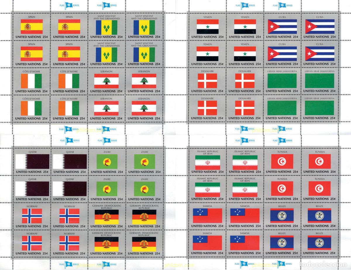 Francobolli: 127228 MNH NACIONES UNIDAS. Nueva York 1988 BANDERAS DE LOS ESTADOS MIEMBRO DE LAS NACIONES UNIDAS