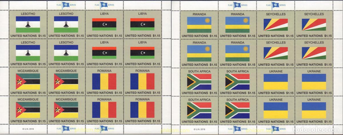Sellos: 584669 MNH NACIONES UNIDAS. Nueva York 2018 BANDERAS