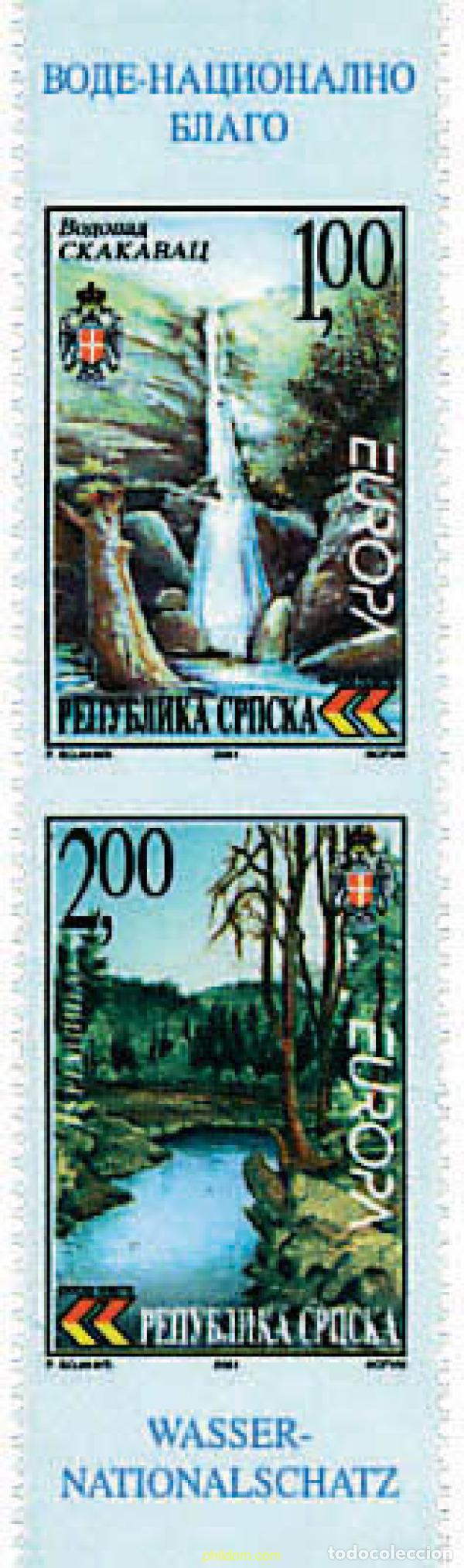 Sellos: 21534 MNH BOSNIA-HERZEGOVINA. Adm Serbia 2001 EUROPA CEPT. CONSTRUCCION EUROPEA