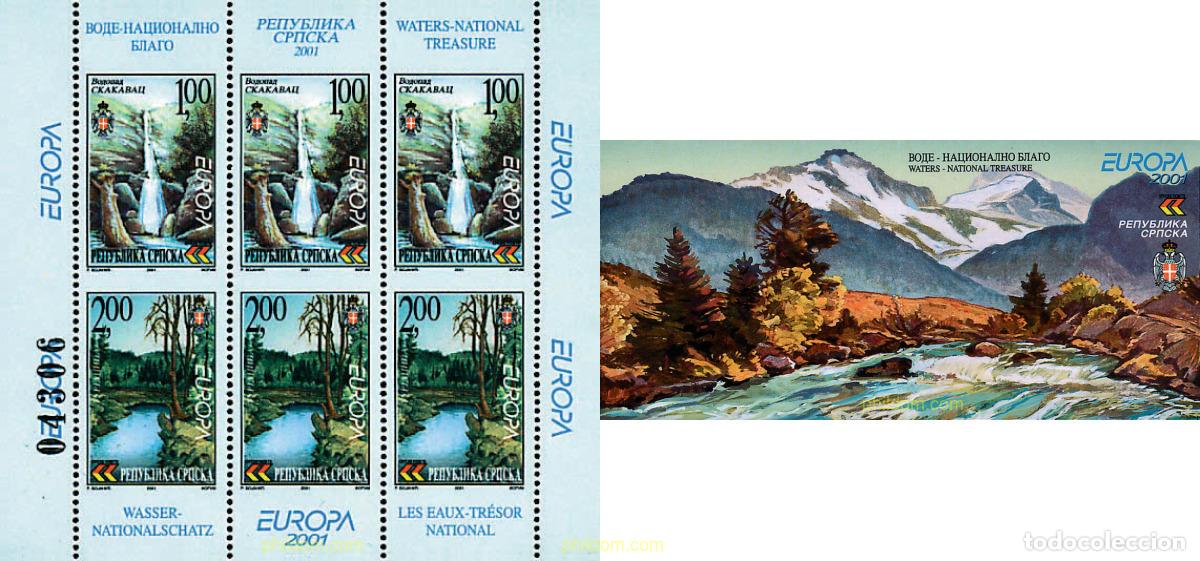 Sellos: 2299 MNH BOSNIA-HERZEGOVINA. Adm Serbia 2001 EUROPA CEPT. CONSTRUCCION EUROPEA