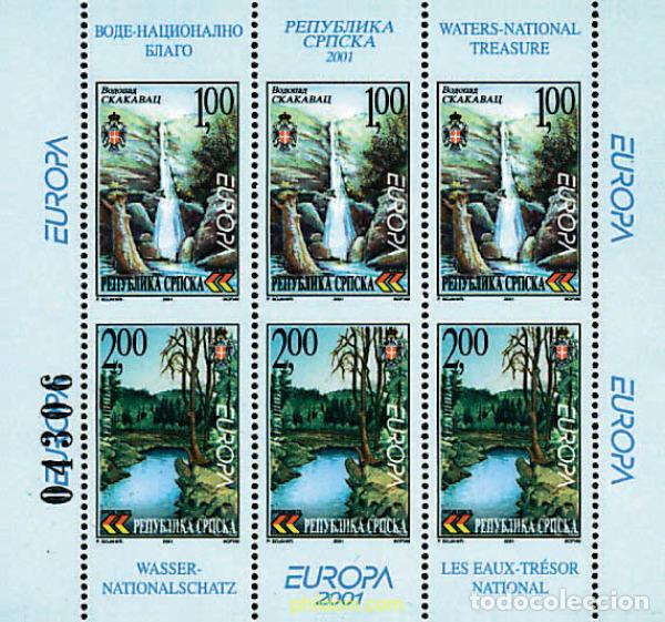 Sellos: 21532 MNH BOSNIA-HERZEGOVINA. Adm Serbia 2001 EUROPA CEPT. CONSTRUCCION EUROPEA
