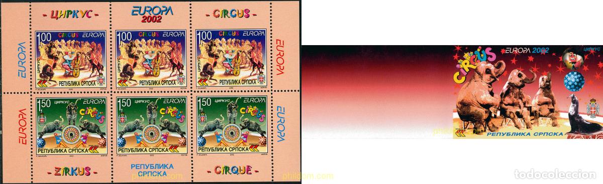 Sellos: 104233 MNH BOSNIA-HERZEGOVINA. Adm Serbia 2002 EUROPA CEPT. EL CIRCO