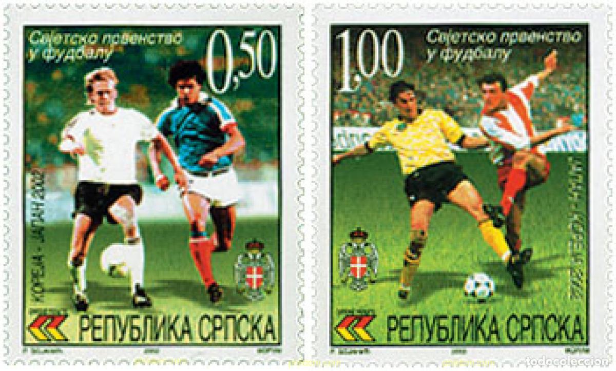 Sellos: 100539 MNH BOSNIA-HERZEGOVINA. Adm Serbia 2002 COPA DEL MUNDO DE FUTBOL. COREA DEL SUR Y JAPON-02