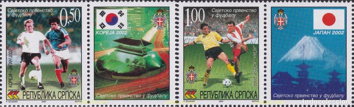 Sellos: 794484 MNH BOSNIA-HERZEGOVINA. Adm Serbia 2002 COPA DEL MUNDO DE FUTBOL. COREA DEL SUR Y JAPON-02