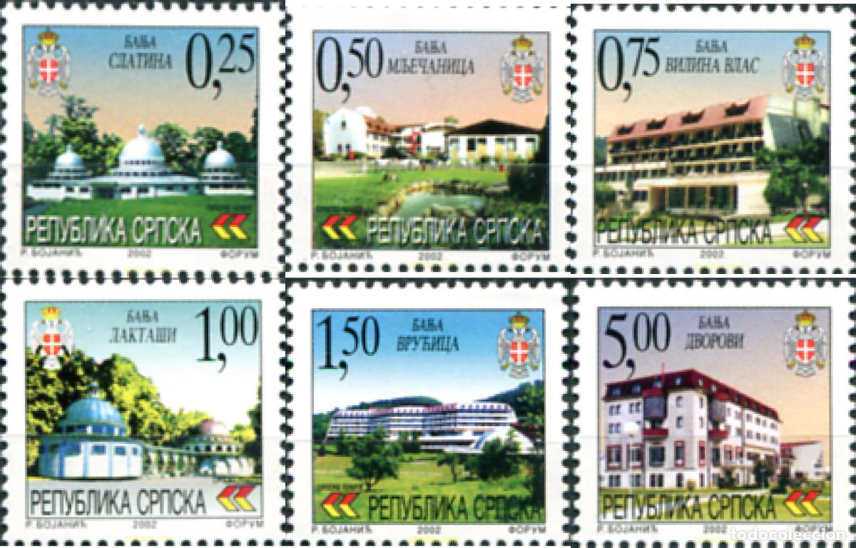 Sellos: 166213 MNH BOSNIA-HERZEGOVINA. Adm Serbia 2002 EDIFICIOS