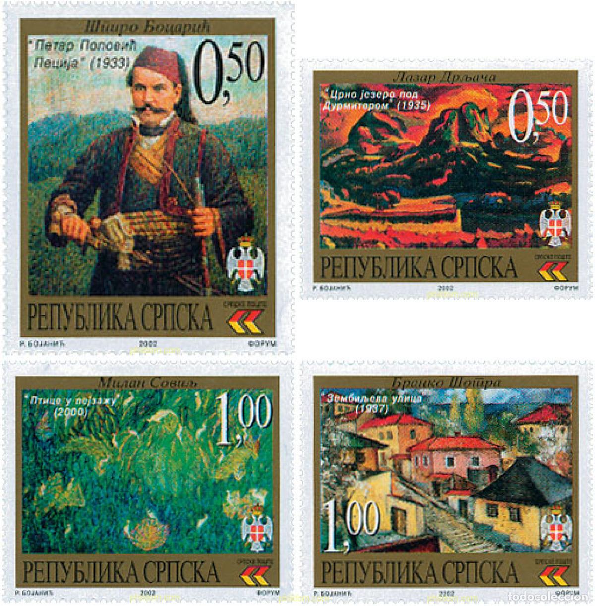Sellos: 120444 MNH BOSNIA-HERZEGOVINA. Adm Serbia 2002 PINTURAS