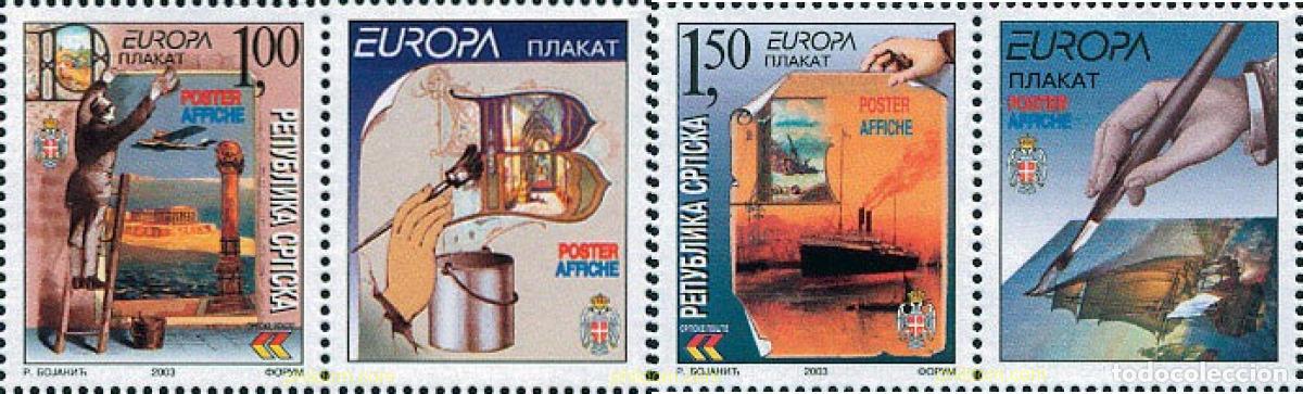 Sellos: 794485 MNH BOSNIA-HERZEGOVINA. Adm Serbia 2003 EUROPA CEPT. ARTE DEL CARTEL