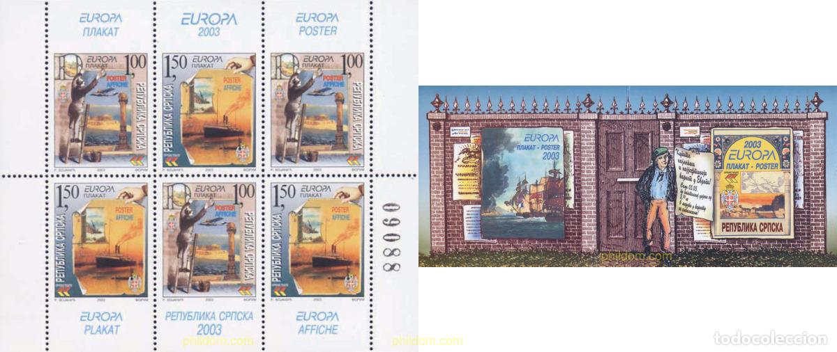 Sellos: 128627 MNH BOSNIA-HERZEGOVINA. Adm Serbia 2003 EUROPA CEPT. ARTE DEL CARTEL