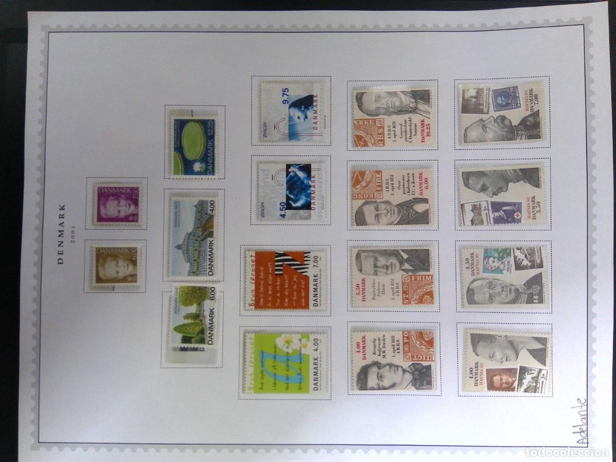 Sellos: KV)2001 DENMARK, ALBUM SHEET TITLED DENMARK 2001 HOLDING 15 MINT MOUNTED STAMPS, TAKEN FROM A PRIVAT
