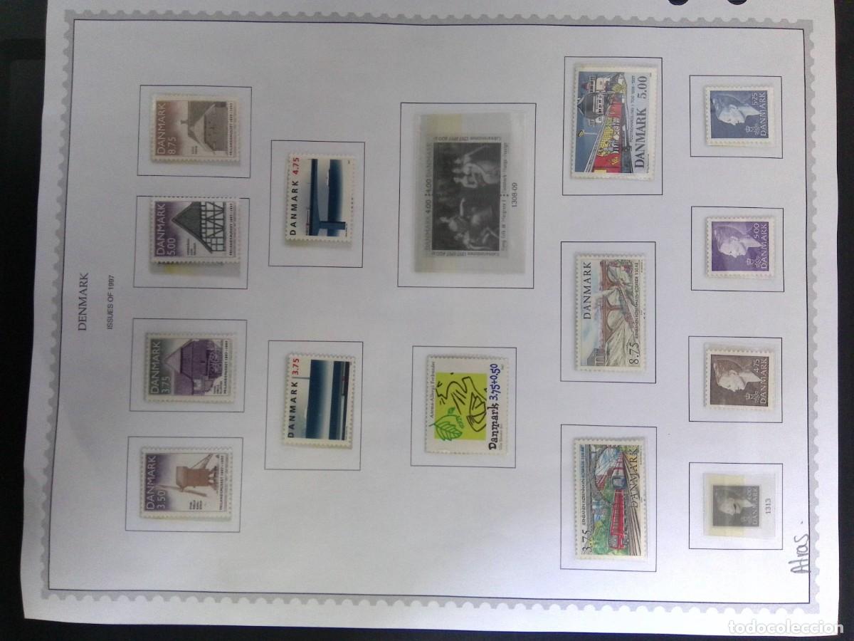 Sellos: KV)1997 DENMARK, ALBUM SHEET OF 1997 ISSUES THAT STARTS WITH FOUR FRILANDSMUSEET STAMPS WITH RURAL H