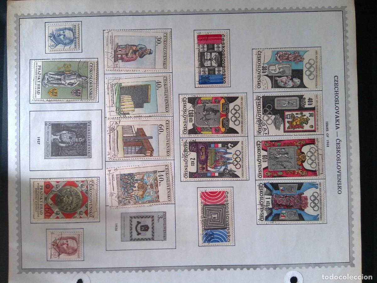 Sellos: KV)1968 CZECHOSLOVAKIA-ČESKOSLOVENSKO, ALBUM SHEET OF 1968 ISSUES THAT STARTS WITH PRAGUE CASTLE STA