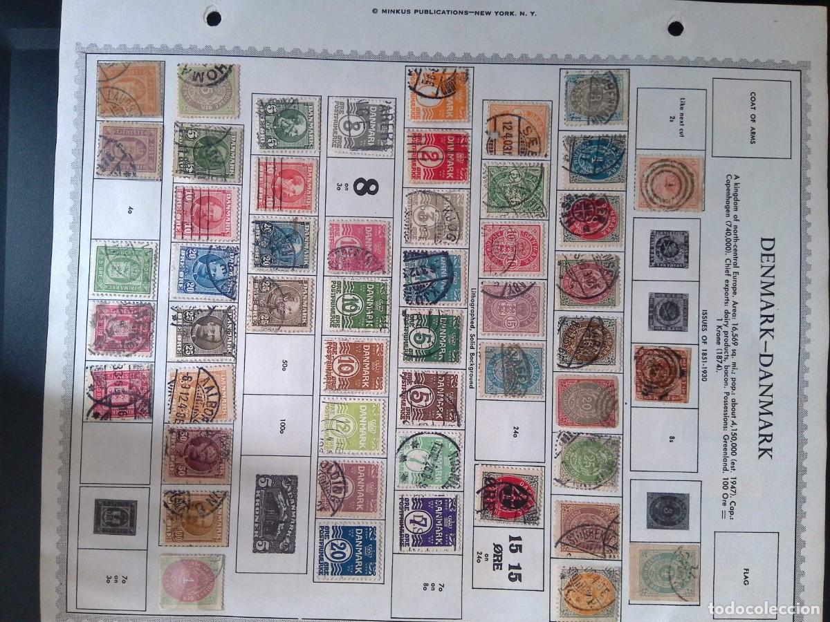 Sellos: KV)1930 DENMARK, ALBUM SHEET OF CLASSIC ISSUES 1851-1930 THAT STARTS WITH ORANGE 4 RBS AND 5 CENT ST