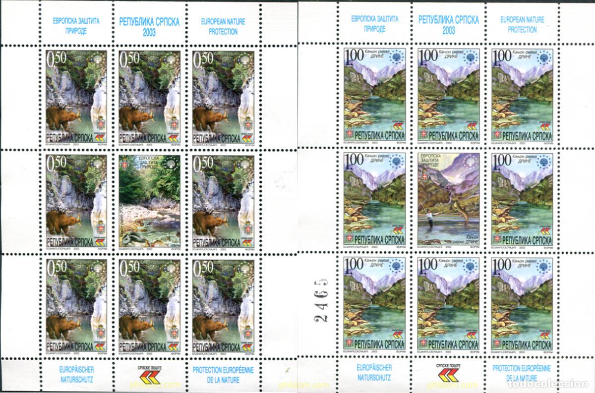 Sellos: 146251 MNH BOSNIA-HERZEGOVINA. Adm Serbia 2003 PROTECCION DE LA NATURALEZA EN EUROPA