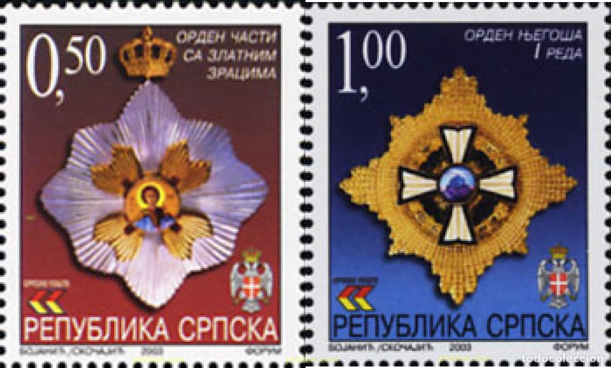 Sellos: 143899 MNH BOSNIA-HERZEGOVINA. Adm Serbia 2003 MEDALLAS