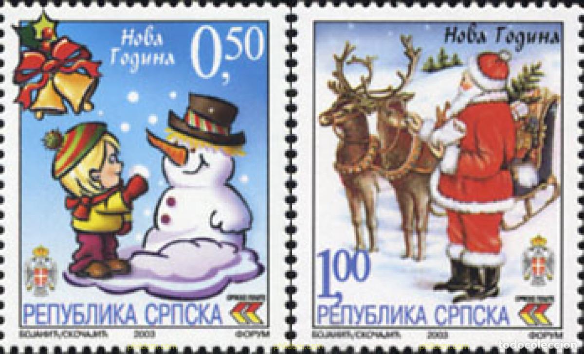 Sellos: 146254 MNH BOSNIA-HERZEGOVINA. Adm Serbia 2003 NAVIDAD