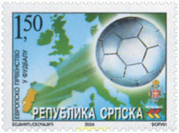 Selos: 146266 MNH BOSNIA-HERZEGOVINA. Adm Serbia 2004 EUROCOPA DE FUTBOL. PORTUGAL 2004