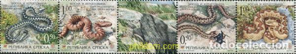 Sellos: 166268 MNH BOSNIA-HERZEGOVINA. Adm Serbia 2005 REPTILES