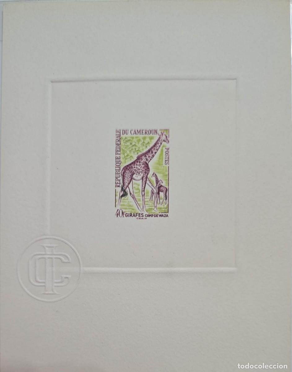 Sellos: MI) 1962 CAMEROON, PROOF, ORIGINAL INTAGLIO DESIGN PRIOR TO MASS PRODUCTION, FORMALLY PRESENTED ON S