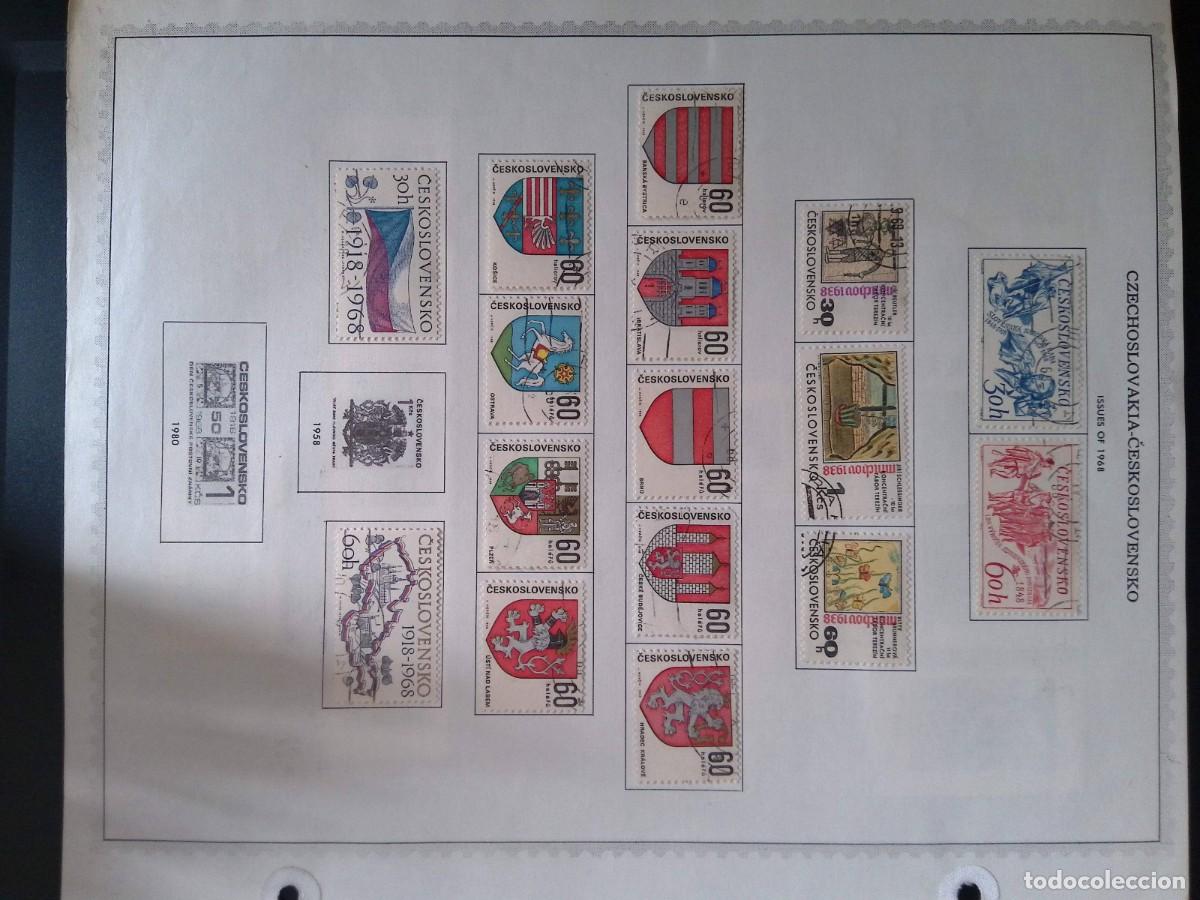 Sellos: KV)1968 CZECHOSLOVAKIA-ČESKOSLOVENSKO, ALBUM SHEET OF 1968 ISSUES THAT STARTS WITH A 1980 SOUVENIR B