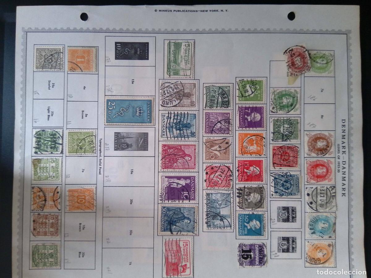 Sellos: KV)1930 DENMARK, ALBUM SHEET OF 1923-1930 ISSUES THAT STARTS WITH PORTO POSTAGE DUE 20 &Oslash;RE STAMPS ON