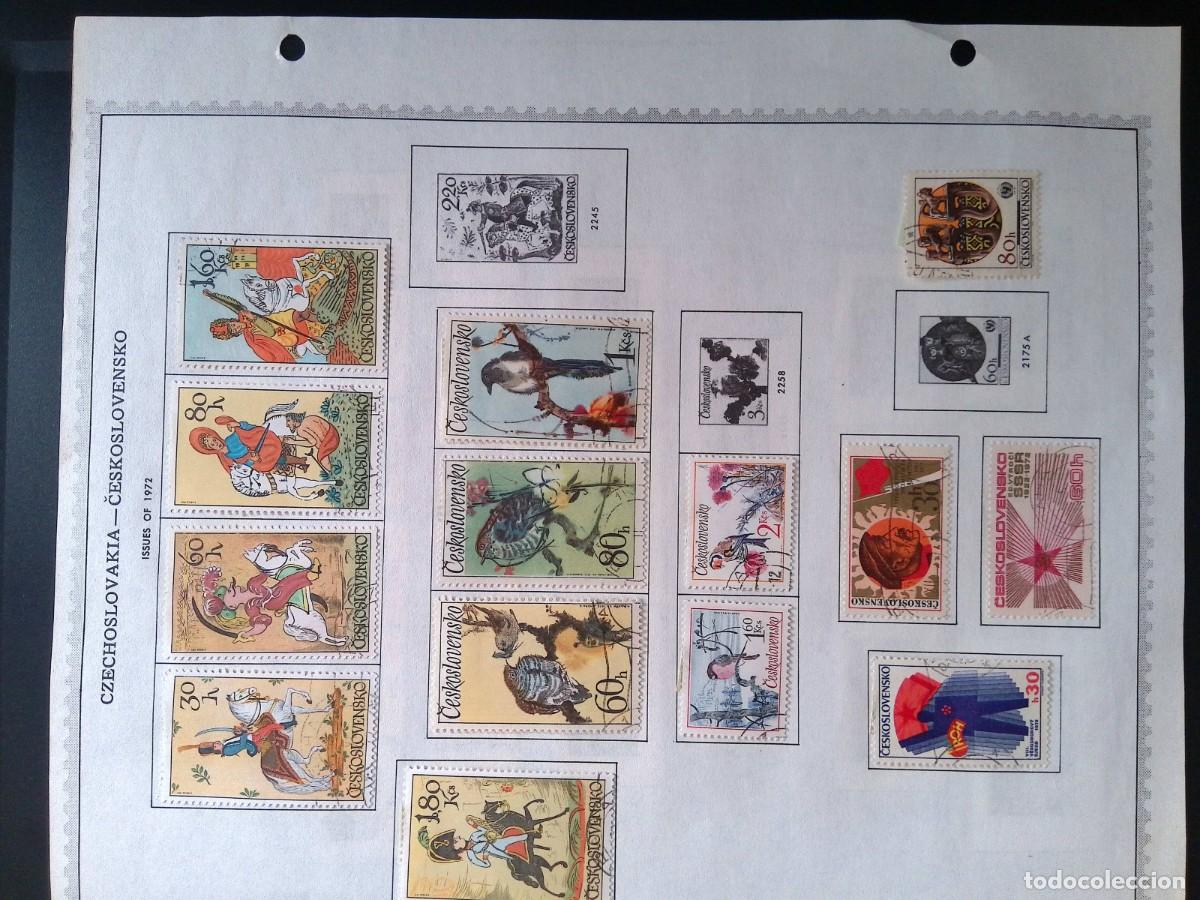 Sellos: KV)1972 CZECHOSLOVAKIA-ČESKOSLOVENSKO, ALBUM SHEET OF 1972 ISSUES THAT STARTS WITH A 1.60 KČS KNIGHT