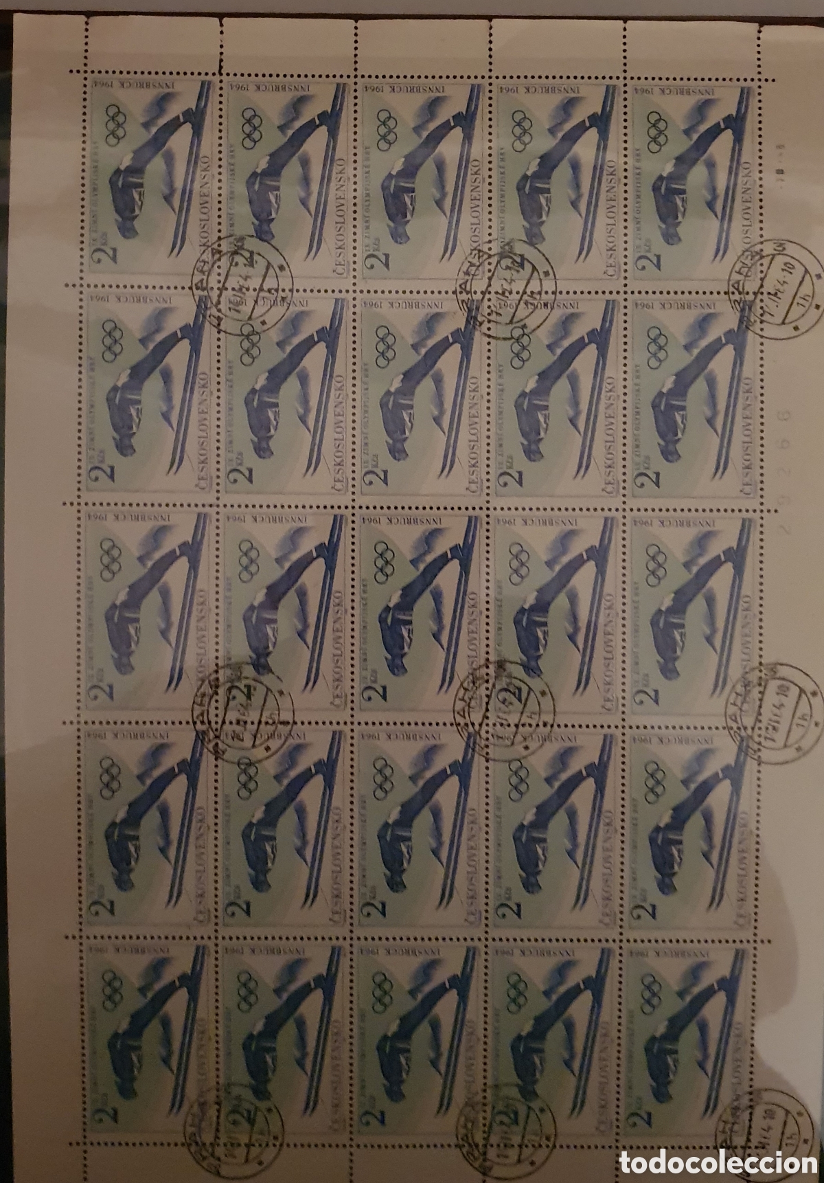 Francobolli: CHECOESLOVAQUIA. Juegos Ol&iacute;mpicos INSBRUCK 1964