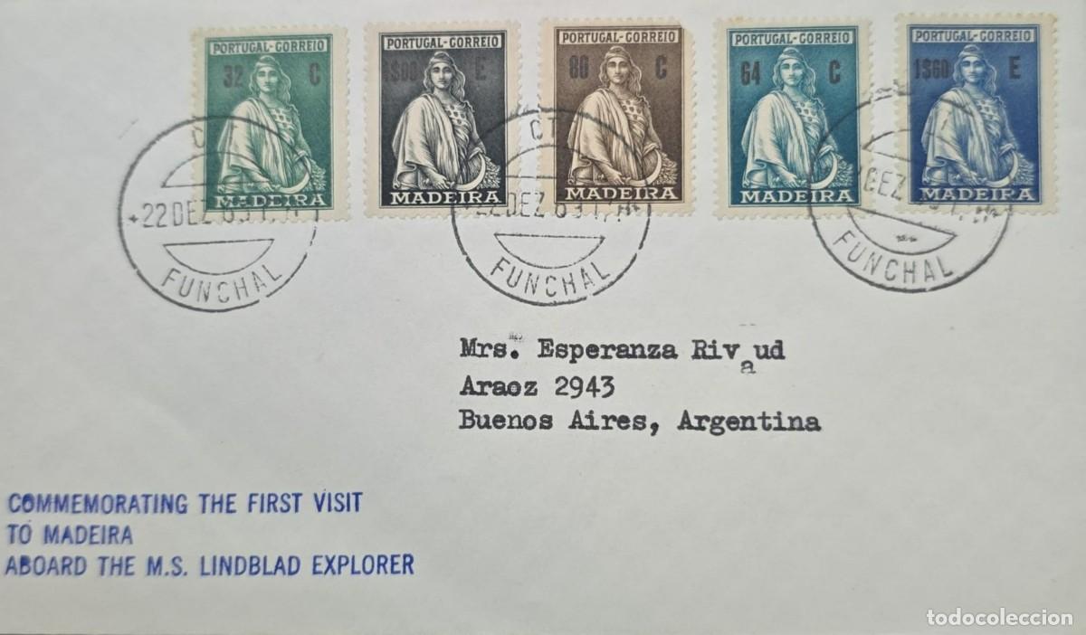 Sellos: TS) 1969 PORTUGAL,THE FIRST VISIT TO THE ISLAND OF MADEIRA BY THE LEGENDARY EXPEDITION SHIP M.S. LIN