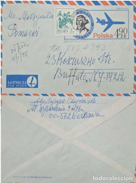 Sellos: TS) 1970 POLAND, AIRMAIL, COVER SENT FROM WARSAW TO NEW YORK,FLORAL DRAWINGS BY STANISŁAW WYSPIANSKI