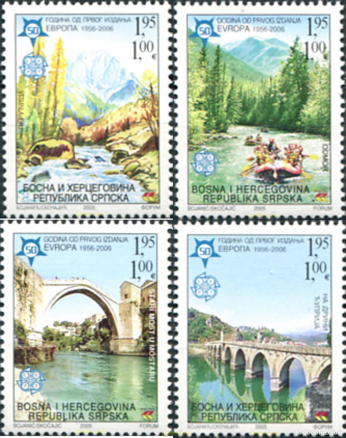 Sellos: 166276 MNH BOSNIA-HERZEGOVINA. Adm Serbia 2005 50 ANIVERSARIO DE LA EMISION DE LOS SELLOS EUROPA