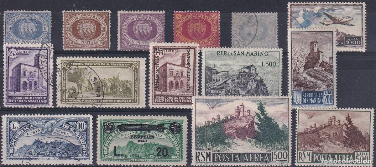 Timbres: SAN MARINO. Muy bonita colecci&oacute;n, en dos &aacute;lbumes, con sellos y series en nuevo y usado