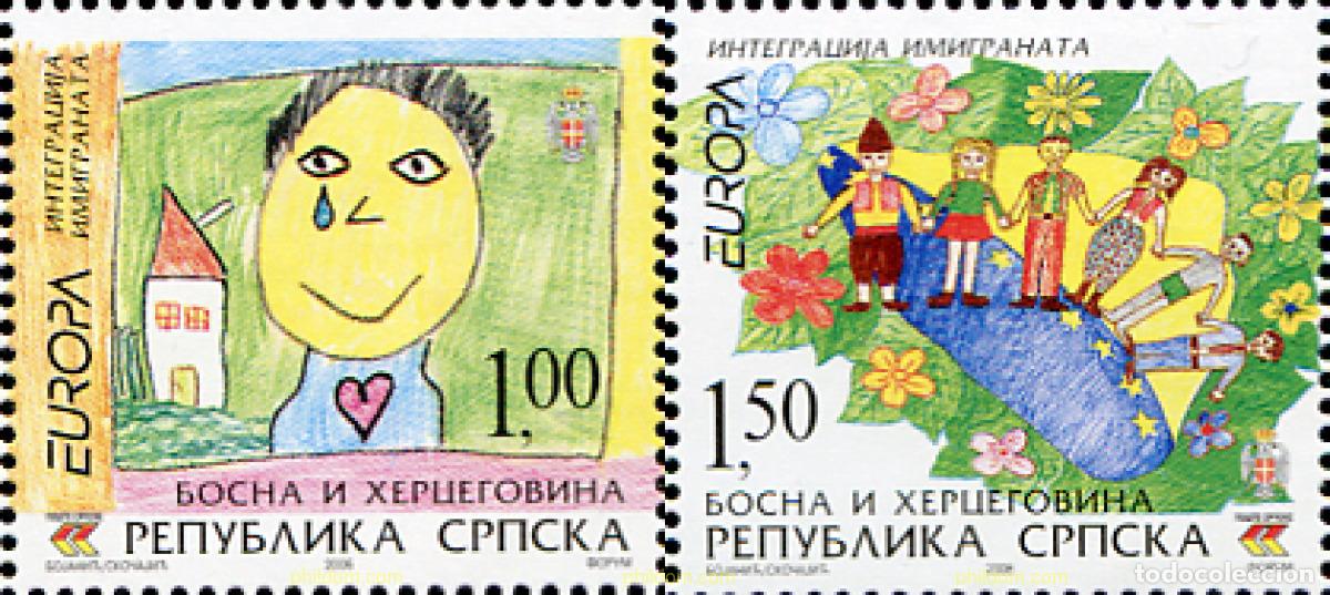 Sellos: 243034 MNH BOSNIA-HERZEGOVINA. Adm Serbia 2006 EUROPA CEPT. LA INTEGRACION DE LOS INMIGRANTES SEGUN