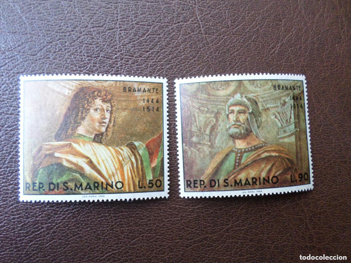 Sellos: San Marino 1969 Ivert 734/5 *** Arte - Obras de Donato Lazzari - Pintura