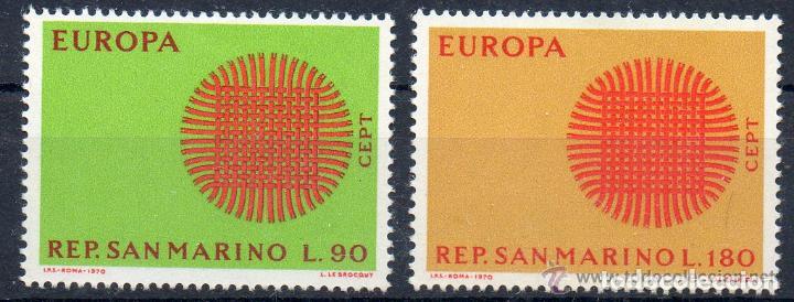Sellos: San Marino 1970 Ivert 762/3 *** Europa