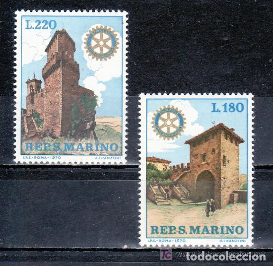 Sellos: San Marino 1970 Ivert 764/5 *** Rotary-Club - Monumentos
