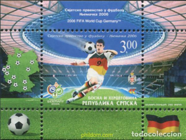 Sellos: 197580 MNH BOSNIA-HERZEGOVINA. Adm Serbia 2006 COPA DEL MUNDO DE FUTBOL 2006 EN ALEMANIA