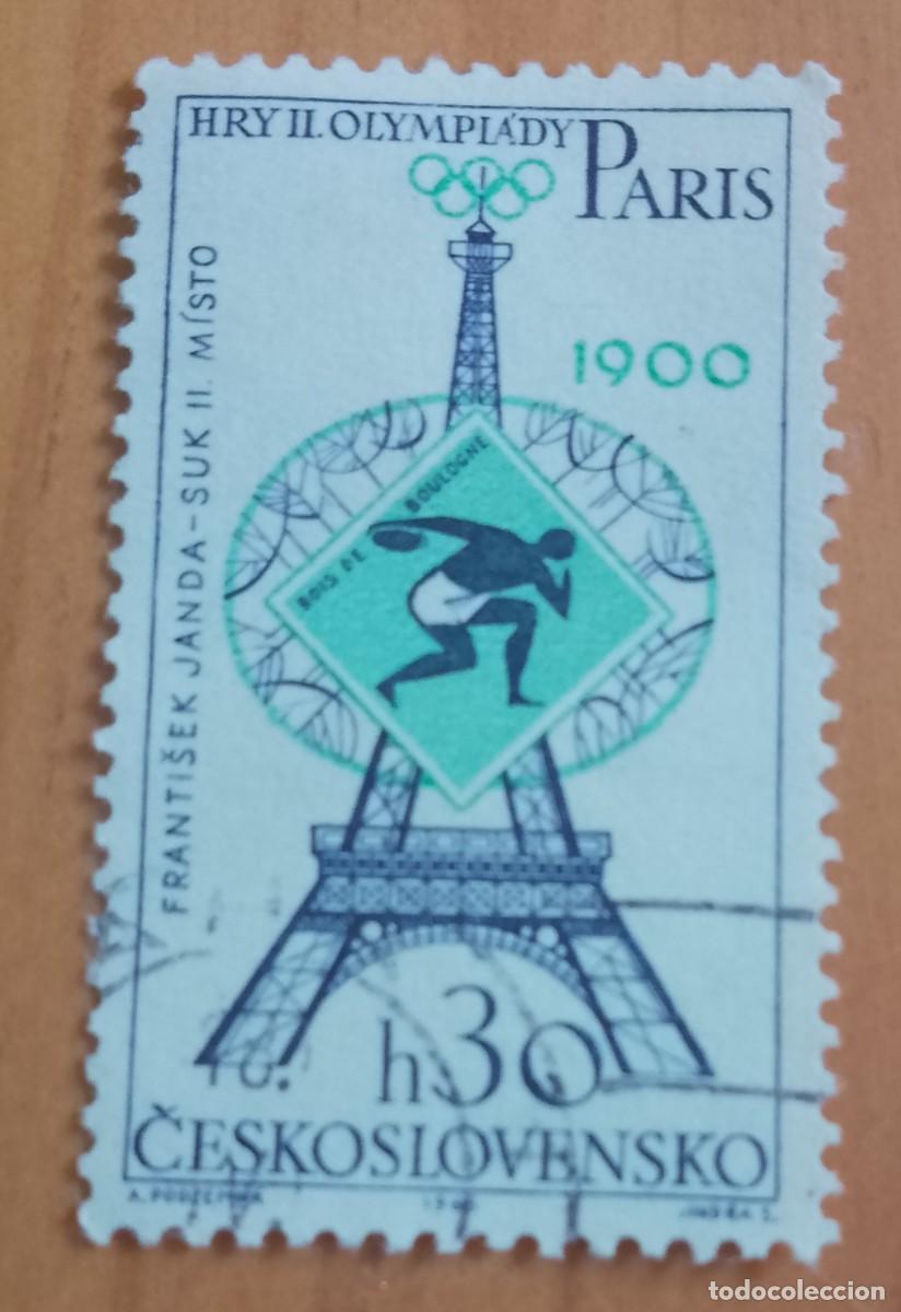 Sellos: CHECOSLOVAQUIA - V/F H 30 - A&Ntilde;O 1965, II JUEGOS OL&Iacute;MPICOS, PARIS 1900
