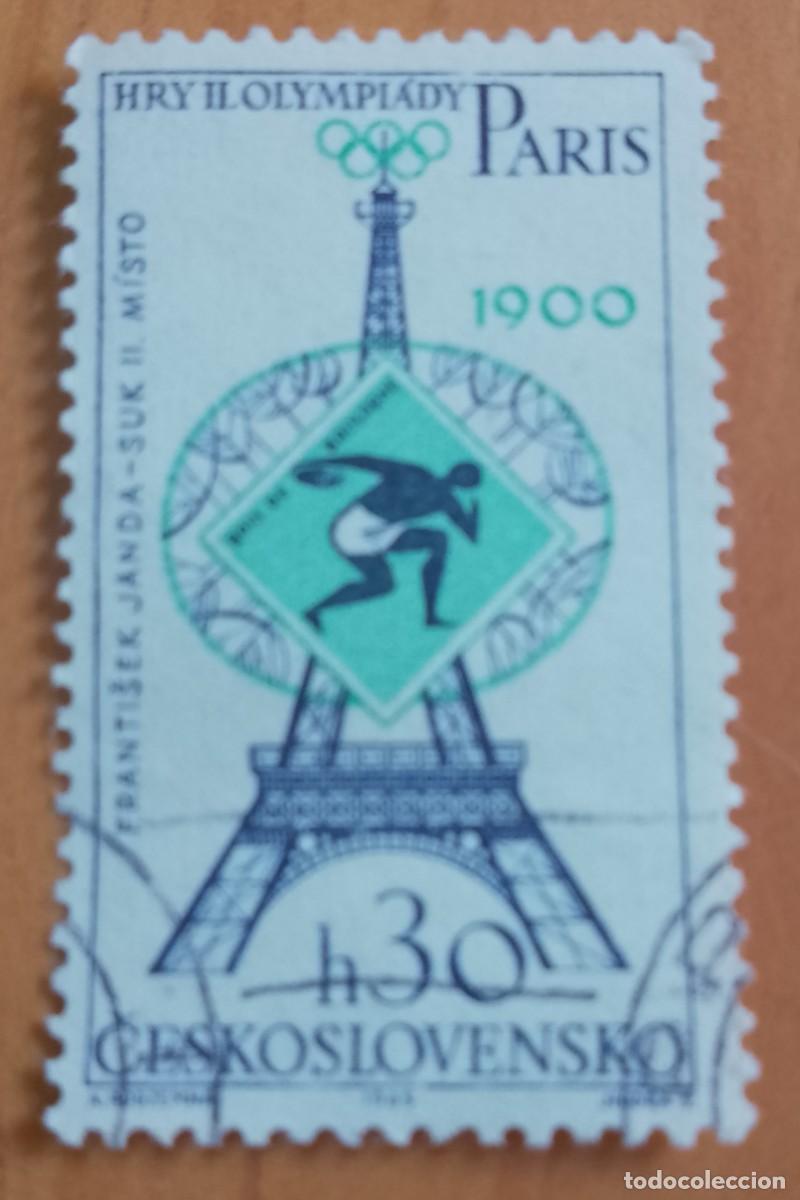 Sellos: CHECOSLOVAQUIA - V/F H 30 - A&Ntilde;O 1965, II JUEGOS OL&Iacute;MPICOS, PARIS 1900